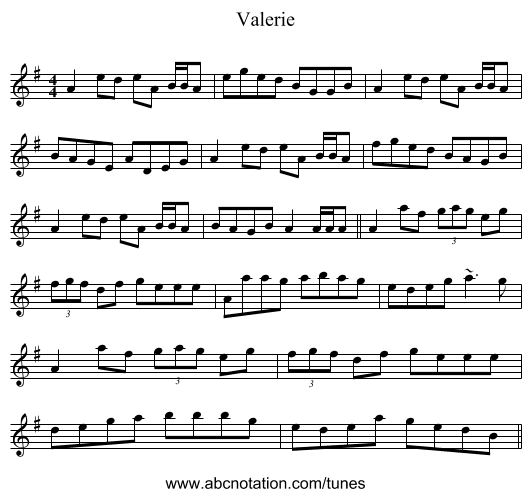 Valerie - staff notation