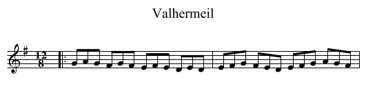 Valhermeil - staff notation