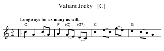Valiant Jocky   [C] - staff notation