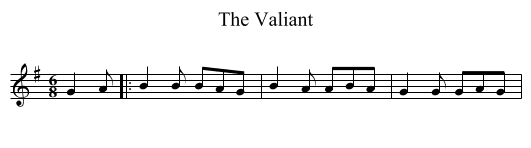 Valiant, The  - staff notation