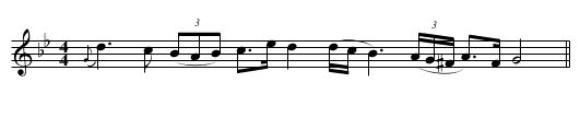 Vall&aring;t fr&aring;n Kl&ouml;vsj&ouml; (gammelk&ouml;uken) - staff notation