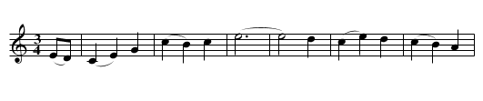 Valley Waltz - staff notation