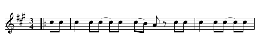 Vals Akabat - staff notation