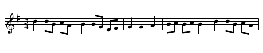 Vals efter J Bruun - staff notation