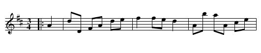 Vals efter Jöns Olsson - staff notation