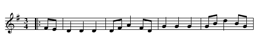 Vals efter Jöns Persson - staff notation