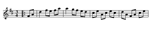 Vals efter Jöns Persson - staff notation