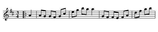 Vals efter Jöns Persson - staff notation