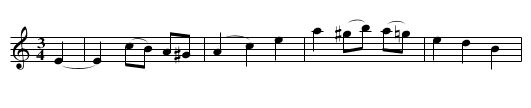 Vals efter Jonte i Byom - staff notation