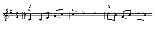 Vals efter J.P. Landholm - staff notation
