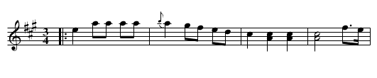 Vals efter Kalle i Lövhult - staff notation