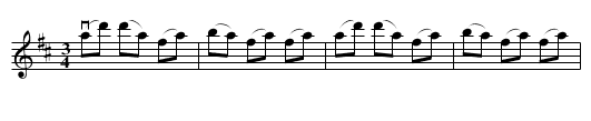 Vals efter Kus Nisse - staff notation