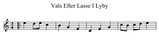 Vals Efter Lasse I Lyby - staff notation