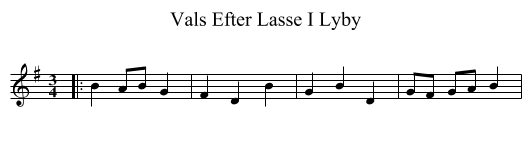 Vals Efter Lasse I Lyby - staff notation