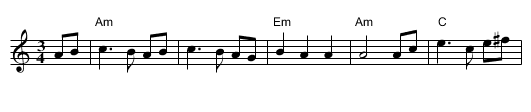 Vals från Uppland - staff notation
