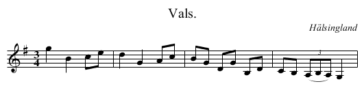 Vals. - staff notation