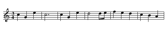 Valse à Cadet - staff notation
