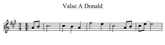 Valse A Donald - staff notation