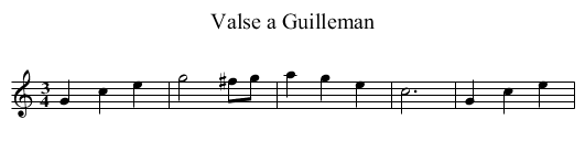 Valse a Guilleman - staff notation