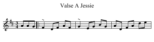 Valse A Jessie - staff notation