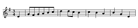 Valse coup&eacute;e - staff notation