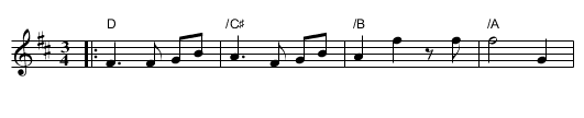 Valse de mon p&egrave;re - staff notation