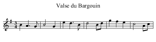 Valse du Bargouin - staff notation