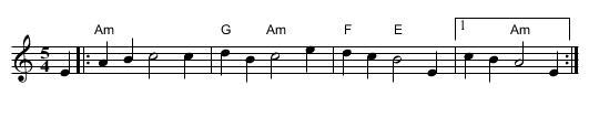 Valse Du Depart - staff notation
