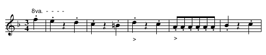 VALSE DU DUC DE REICHSTADT - staff notation