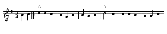Valse - staff notation
