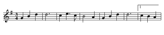 Valse - staff notation