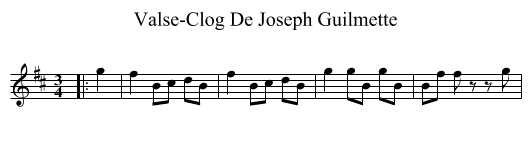 Valse-Clog De Joseph Guilmette - staff notation