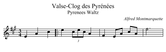 Valse-Clog des Pyrénées - staff notation