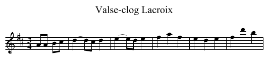 Valse-clog Lacroix - staff notation