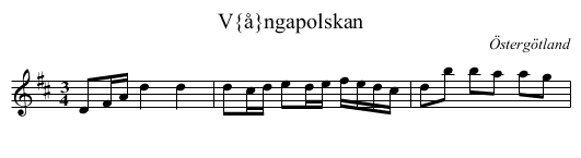 V&aring;ngapolskan - staff notation