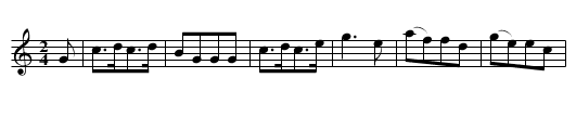 Vanhall's Minuet - staff notation