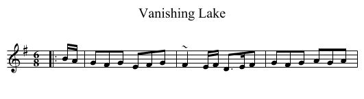 Vanishing Lake - staff notation