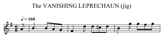 VANISHING LEPRECHAUN (jig), The - staff notation