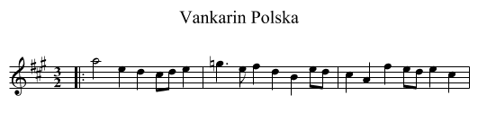 Vankarin Polska - staff notation