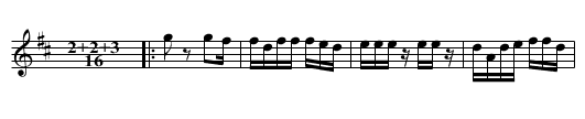 Varbishka Ratchenitsa - staff notation