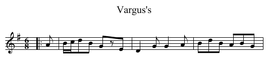 Vargus's - staff notation