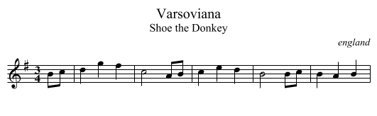 Varsoviana - staff notation
