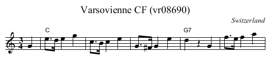 Varsovienne CF (vr08690) - staff notation