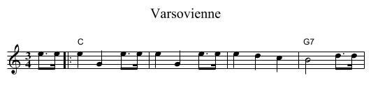 Varsovienne - staff notation
