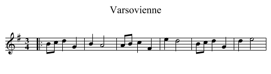 Varsovienne - staff notation