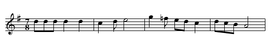 Vasilice - staff notation