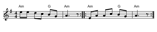 Vassr&aring;fela - staff notation