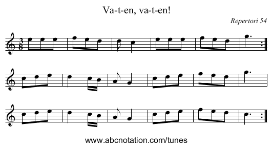 Va-t-en, va-t-en! - staff notation
