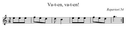 Va-t-en, va-t-en! - staff notation