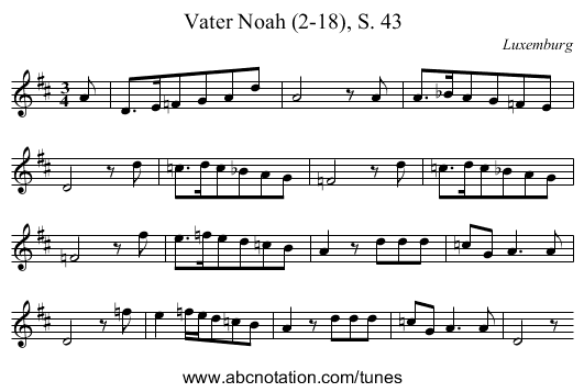 Vater Noah (2-18), S. 43 - staff notation